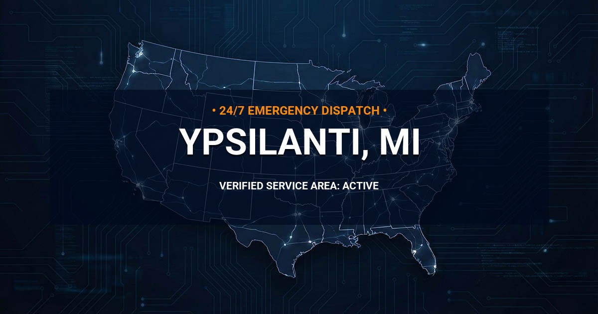 Emergency Plumbing Dispatch Map for Plumbing Services: Ypsilanti, MI