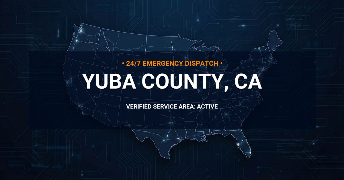 Emergency Plumbing Dispatch Map for Yuba County Plumbing Logistics